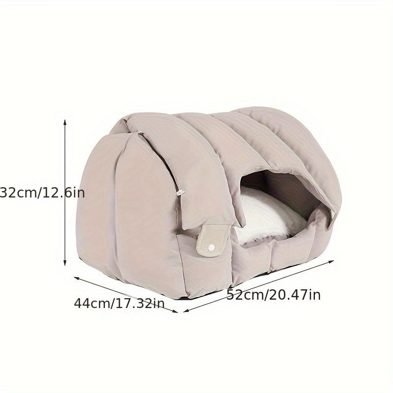 

Трансформируемый диван-кошка в форме арки: Дизайн 2-в-1, теплое и удобное полностью закрытое гнездо для кошек и собак серый