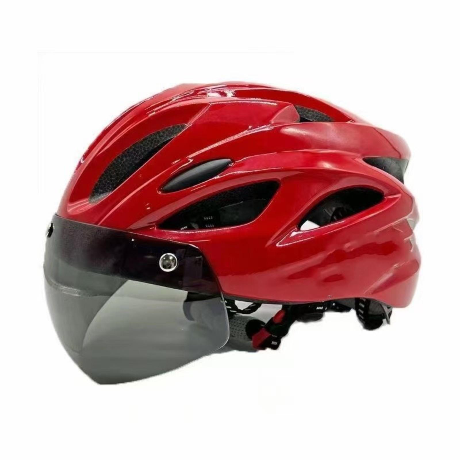 

Шлем цельнолитой с очками велосипедный шлем пористый дышащий шлем One Size