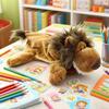 Pencil Case for Kids, 3D Plush Animal Lion Pencil Pouch Soft Stationery Storage Pen Bag for Girls Boys School Supplies