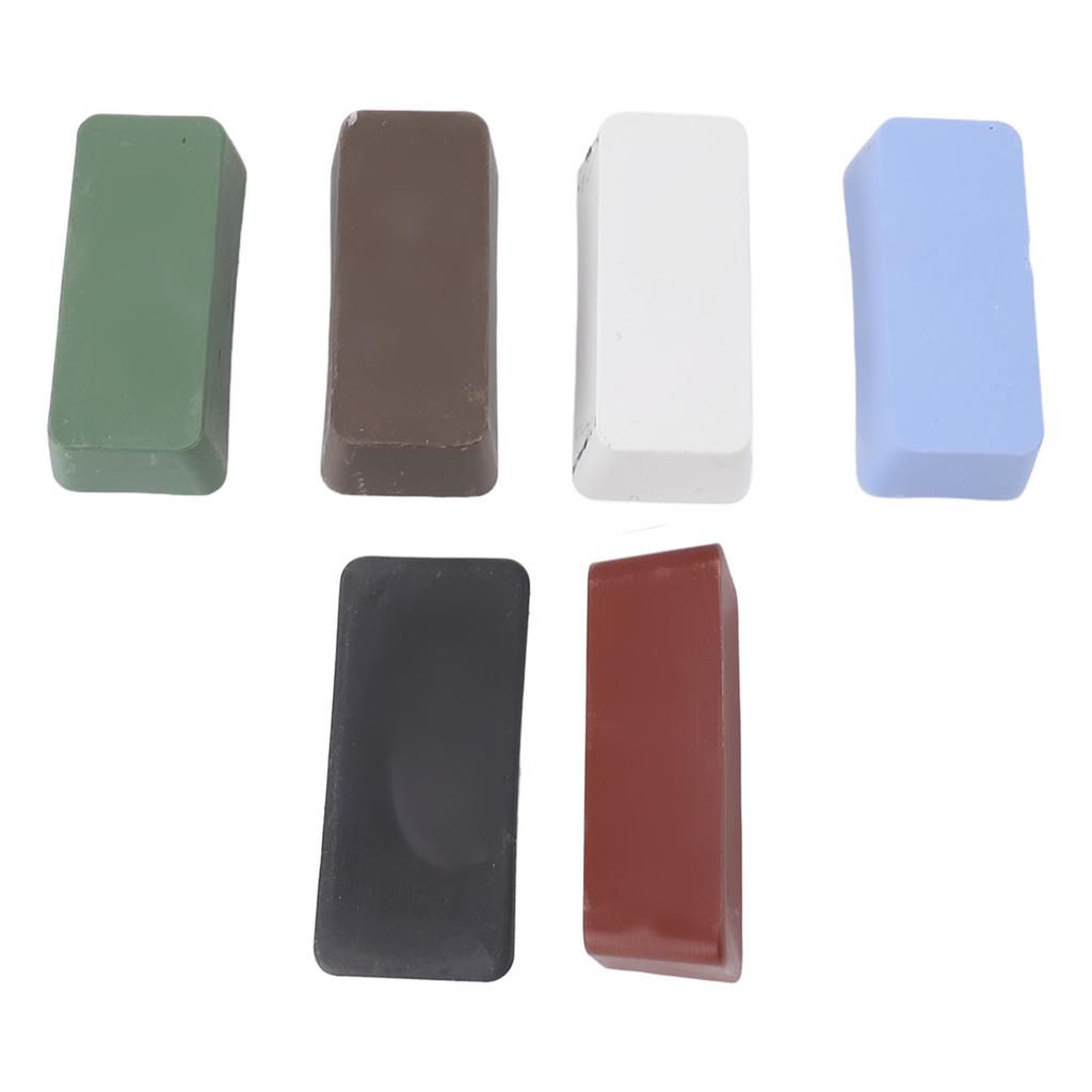 6 Pcs Metal Polishing Bar Multi Functional Solid Wax Metal Buffing Paste for Stainless Steel