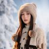 Women's Autumn and Winter New Plush Ear Pullover Hat Outdoor Leisure Warm Hat Wool Hat
