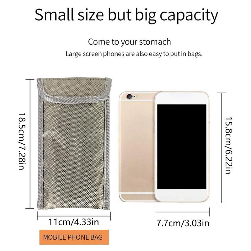 Anti-Spying Faraday Bag Signal Blocker Anti-Tracking Phone Pouch RFID Shielding Bag Cell Phone Signal Blocking Bag