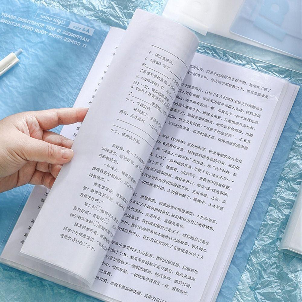 20 Pages Vertical Hand-held Bag Waterproof Test Paper Storage Bag  for School Office Supplies