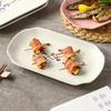 Japanese Ceramic Underglaze Cherry Blossom Fish Plate
