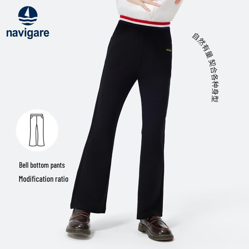 Navigare Girls' Elastic Slimming Flare Pants