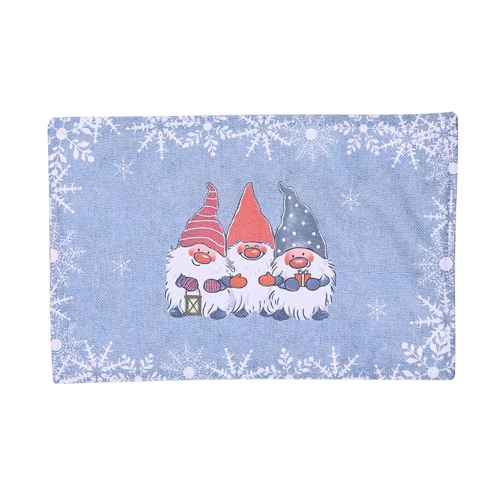 

Stylish Red And Gray Snowflake Christmas Placemats With Adorable Forest Motif Elder Forest Gray Snowflake