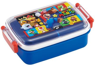 Lunch with a Soft Single Made In Super Mario Children's Box, 450ml, Dome-Shaped Lid, Tier, Japan, 23, Boys' (RBF3ANAG-A)