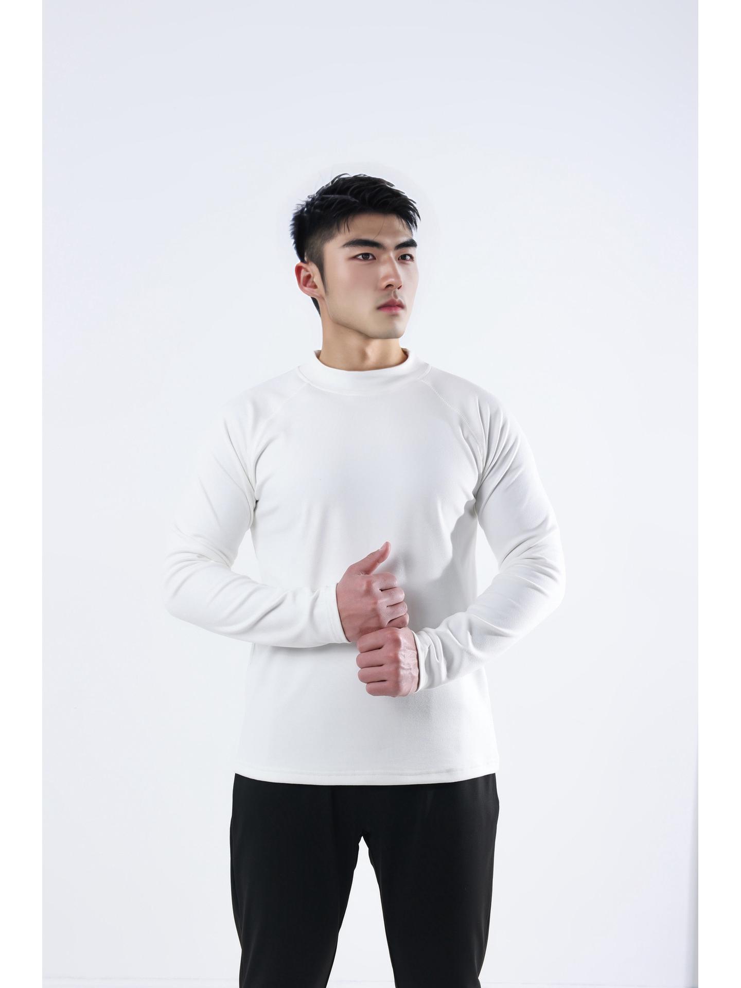 

Winter High Neck Slim Fit Cationic Warm Base Layer Long Sleeve T-shirt 2XL