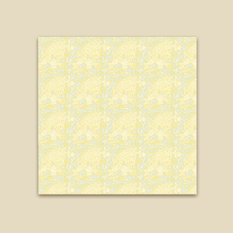 2DREAMERS Letter Maze Yellow Silk Scarf