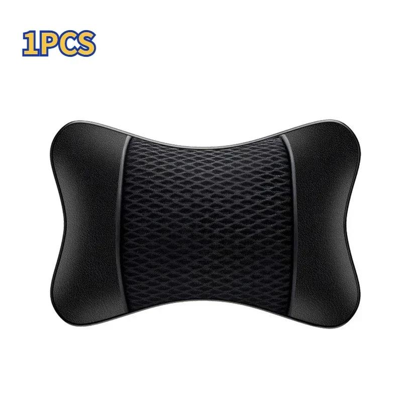 

Кожаные вязаные автомобильные подушки подголовник подушка для шеи подголовник поддержка сиденья аксессуары авто черная подушка безопасности универсальный декор чёрный