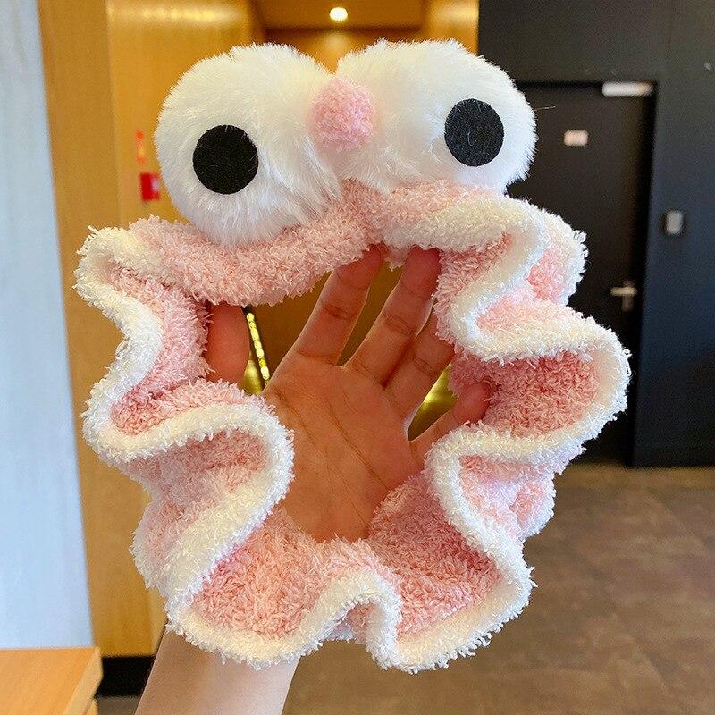 Korean Cartoon Double Color Big Eyes Face Washing Hair Holder Hairbands Headband For Women Girls Turban Fashion Hair Accessories