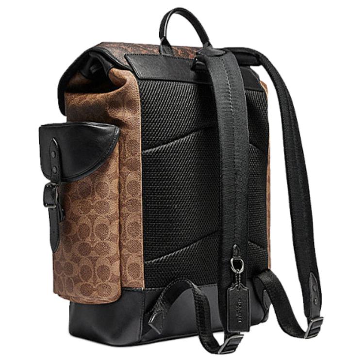 Coach Hitch 31 Monogram Print Canvas And Leather Travel Backpack Men Backpack Brown C1059-JIS2K