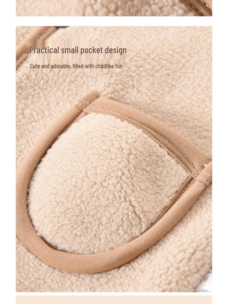 Jingqi Aoli Velvet Baby Vest: Warm, Thickened, 2025 Style Fleece for Infant Autumn/Winter Wear