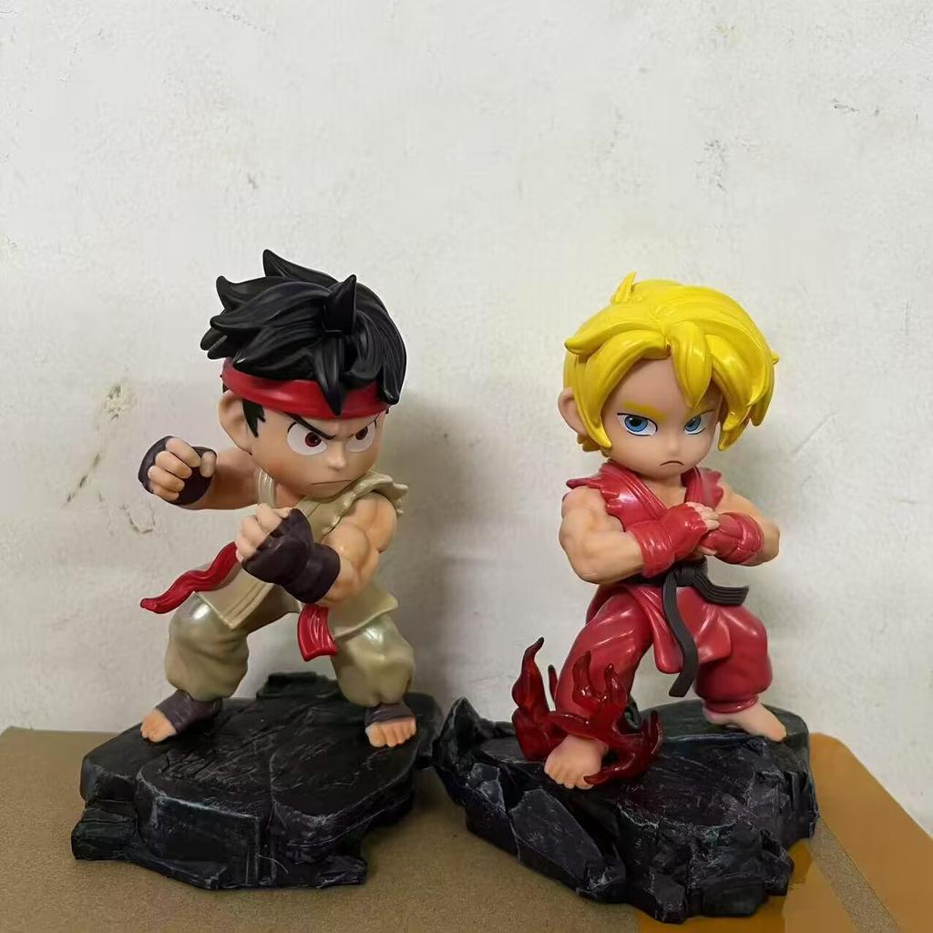 2pcs/set Game Street Fighter RYU Ken PVC Action Figure Collectible Model Toys 15cm