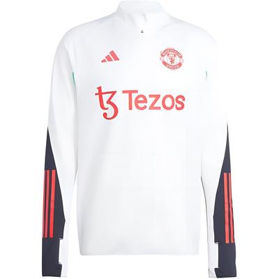 Manchester United Tiro 23 Pro Haut Design Imprimé Lettres Respirant Entraînement Manches Longues Maillot de Football Homme Hauts Blanc Cassé IA7246