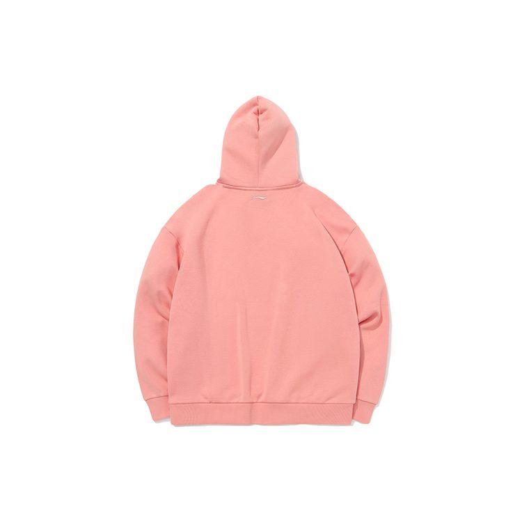 Li Ning Sports Fashion Collection Sweatshirts Unisex Pink Hooded Thickened Regular AWDQB38-6