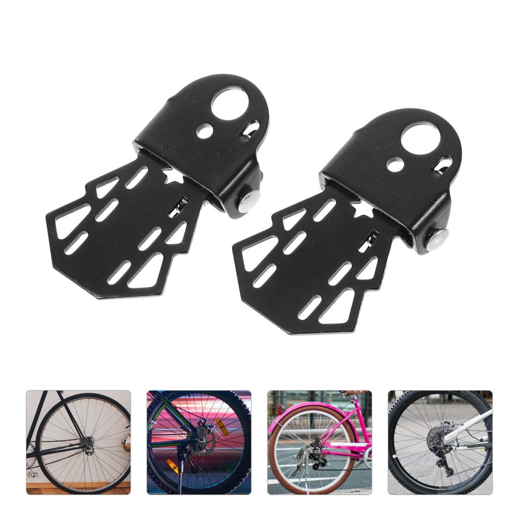 iplusmile Bicycle Step Hub Step Bicycle Peg Folding Two-Seater (Black)