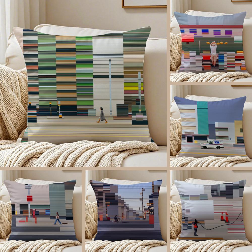 Abstract World Premium Printing Cushion Cover Pillowcase Antidustmite living Room Sofa Decor Cushion Room