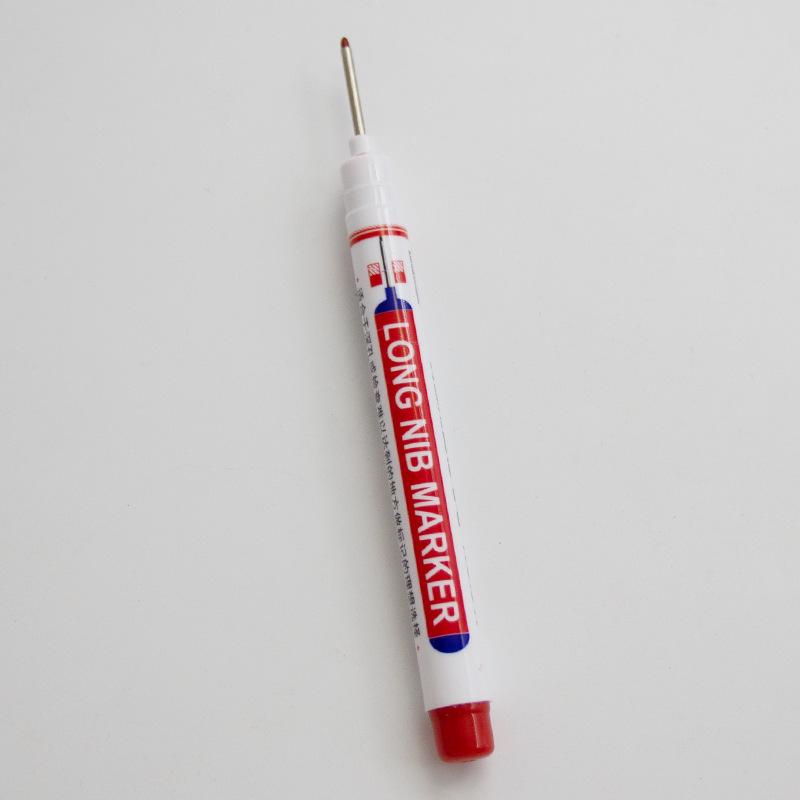 Extra-Long Oil-Based Quick-Dry Marker for Woodworking, Hardware, and Tile Drilling