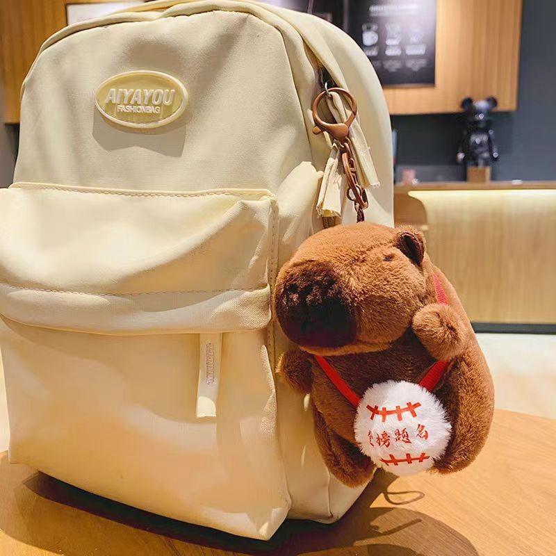 Soft And Charming Plush Capybara Keychain Perfect For Graduation Or Party Gifts