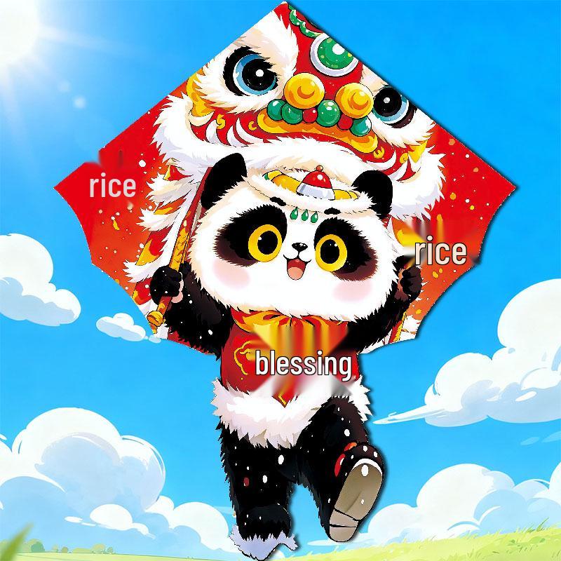 Weifang New Panda Cartoon Lion Dance Kite for Kids