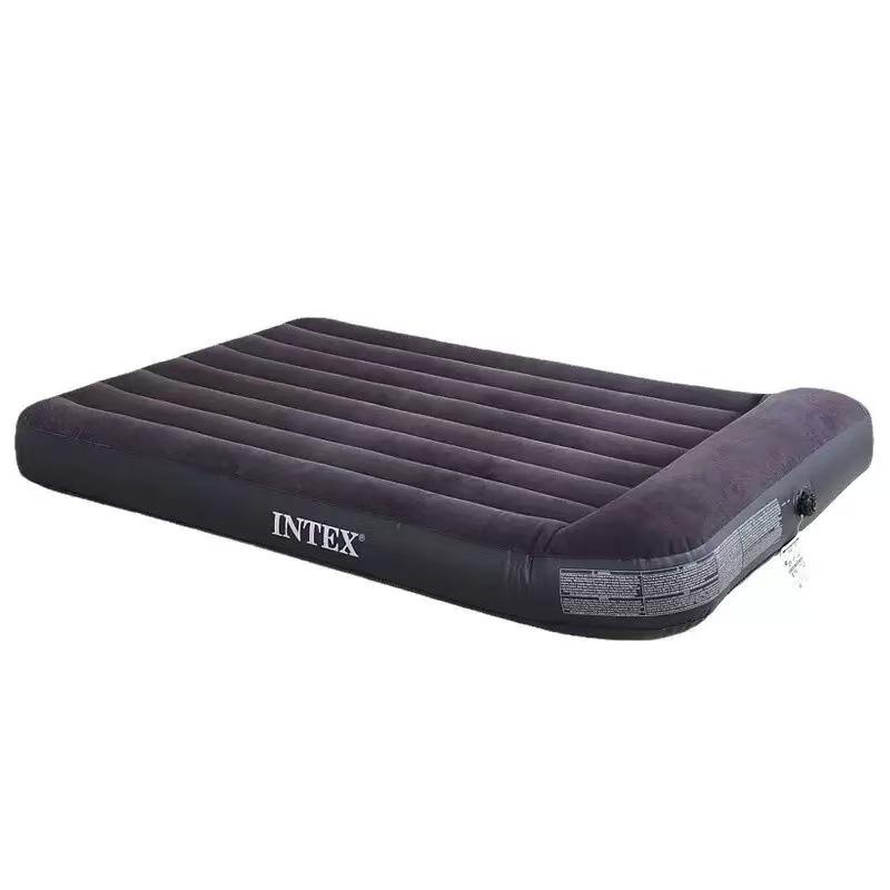 Intex Double Air Mattress with Built-in Pillow - Portable, Thickened, and Simplified Design