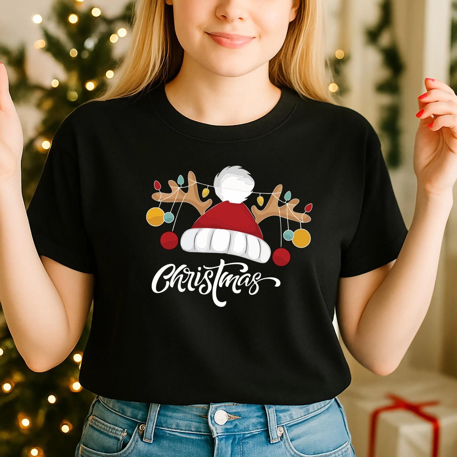 2025 Christmas unisex Tshirt,Night before Christmas Family, Silent Night (CH) L