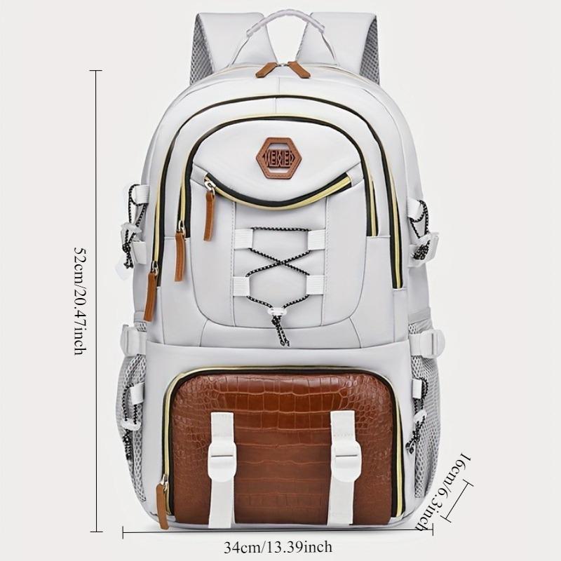 New High-value Leisure Backpack, Large Capacity Travel Mountaineering Bag, Zipper Closure, Oxford Cloth Backpacks