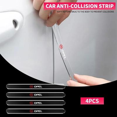 4PCS Car Door Edge Transparent Anti Scratch Protection Strips For Astra Insignia Mokka Zafira Corsa Vectra Antara Meriva