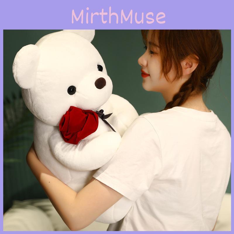 Bear Rose Teddy Plush Toy With Pp Cotton Filling Romantic Gifts Home Decor Doll
