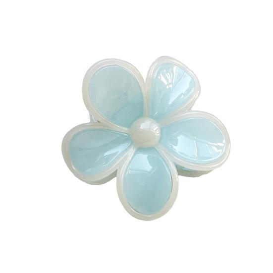 

Hair Claw Flower Shape Stable Grip Glossy Shark Hair Clip Half-Tied Hair Ponytail Updo Hair Claw Hair Accessories