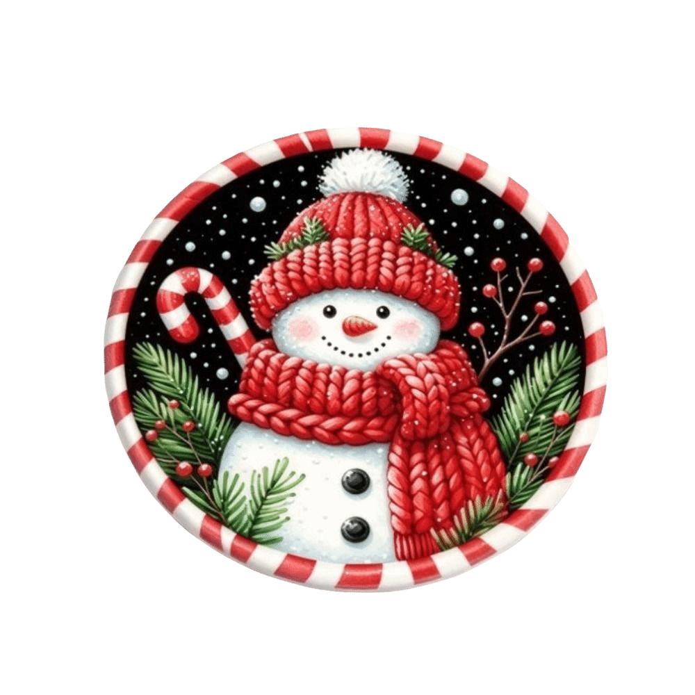 Non-Slip Christmas Santa Coasters Reindeer Insulation Pad Snowman Ceramics Family Gathering