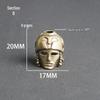 Brass Skull Head Paracord & Keyring Pendant DIY Accessory