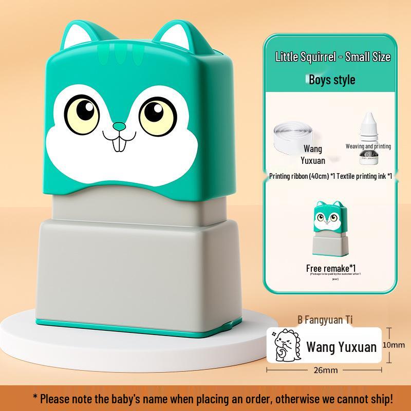 Waterproof Name Stamp & Sticker Set for Children s Clothes - No-Sew Labels for Kindergarten Prep