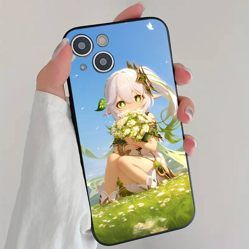 Anime Spiel G-Genshin I-Impact Charaktere Handyhülle Cool Schwarz Silikon Weich Für IPhone 16 15 14 13 12 11 X XR Plus Pro Max Plu