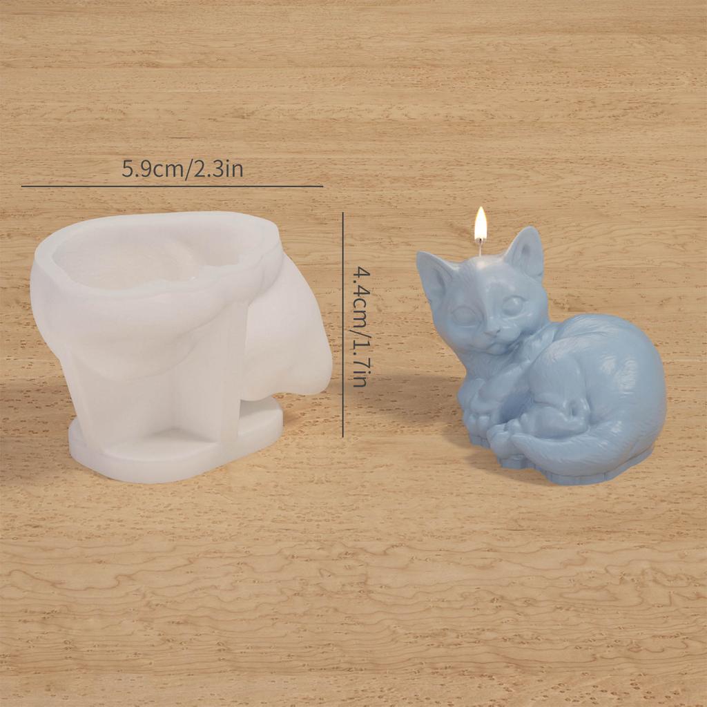 Unique Silicone Mold Aromatherapy Moulds Cute Cat Shape Silicone Candle Mold Crafts Molds Suitable for Making Candle