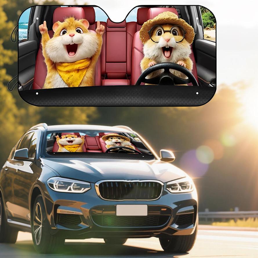 Universal Foldable Car Windshield Sun Visor for Heat and Sun Protection