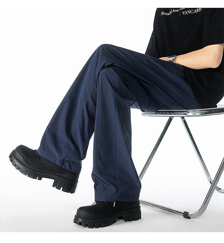 Summer Unisex Quick-Dry Stretch Ice Silk Running Pants - Lightweight, Casual, Solid Color