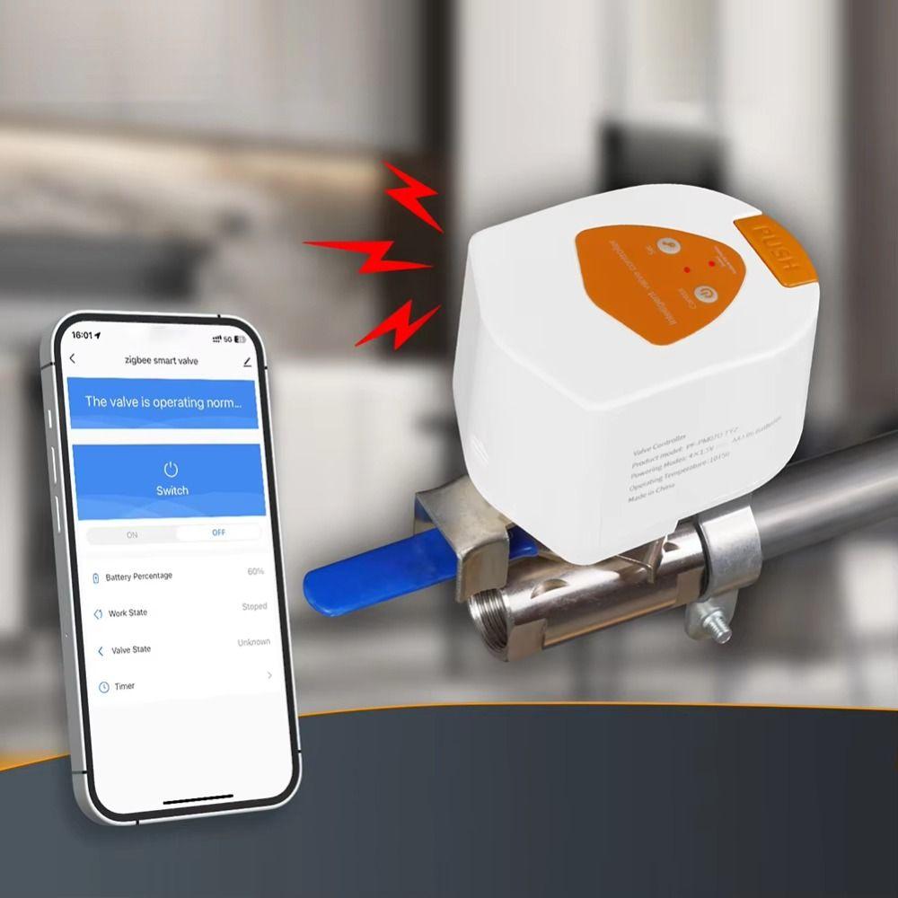 Battery Powered ZigBee Valve Controller Low Power Consumption Voice Control Automatic Controller Energy Saving 240V