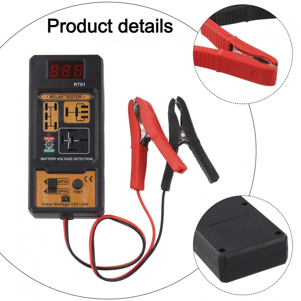 Car Relay Tester Digital Display Tester Relay Analyzer Easy To Use