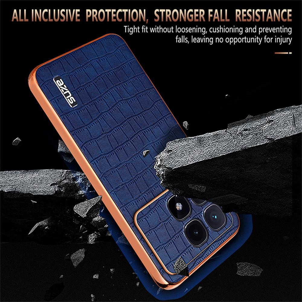 AZNS For Xiaomi Redmi K70 Ultra Case Electroplating Crocodile Texture PU+TPU Phone Cover