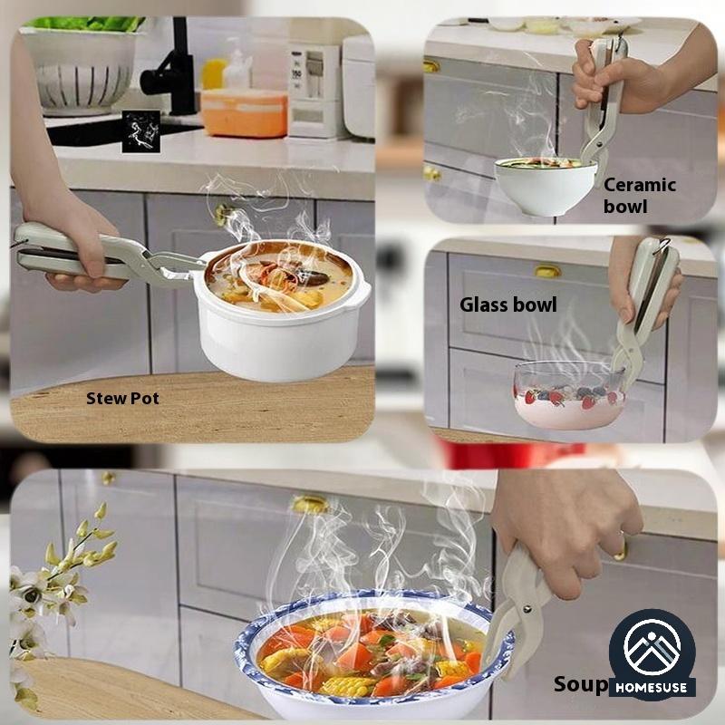 Anti-scald Clip Silicone Bowl Clamp Anti Scald Plate Bowl Dish Pot Holder Anti-hot Clip Lifter Kitchen Accessories Gadget