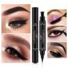 QIC Double-head Seal Eyeliner Wing Tail Seal Liquid Eyeliner Pen Waterproof Triangle Eyeliner