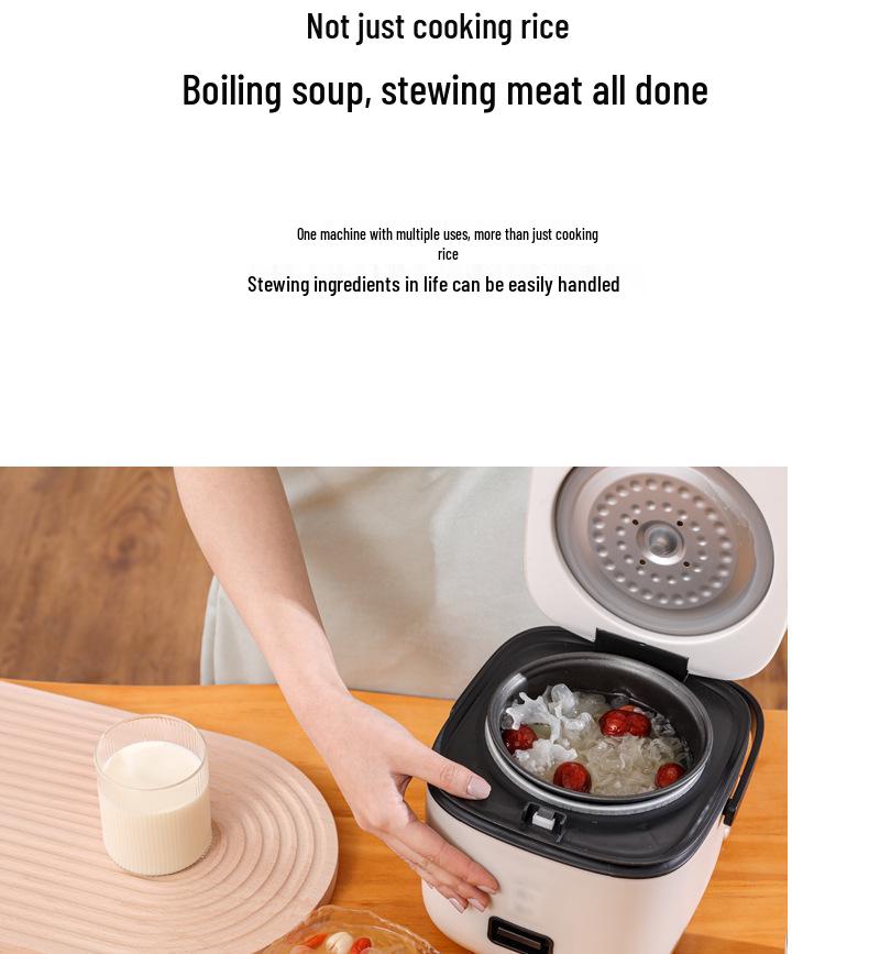 Kompakter Mini-Reiskocher für 1-2 Personen - Multifunktionale Küchengerät, Ideal für Zuhause und als Geschenk