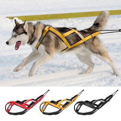 Arnês para trenó para cães, arnês para puxar peso de animais de estimação, mushing x traseiro, para cães grandes, husky, canicross, skijoring, scootering