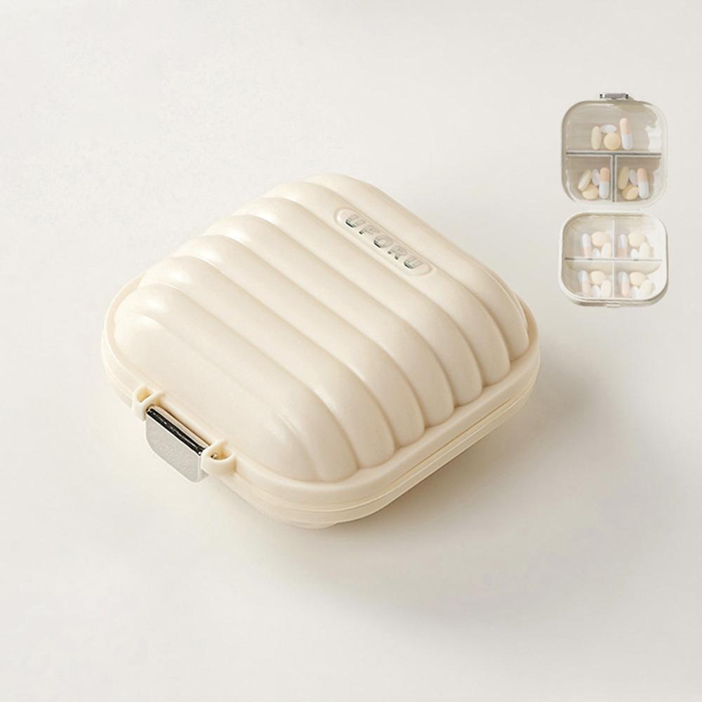 

7-Compartment Portable Medicine Box Travel Organizer Simple Jewelry Storage Shell Compartment Case