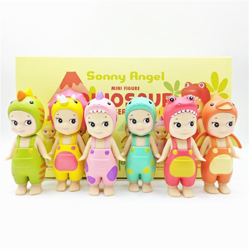 Dinosaur Collectible Pvc Angel Figures Blind Box Set Features Triceratops And Trex