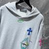 8653 CHROME HEARTS New Spring and Autumn Plus-size Thin Style Classic Style Logo Hooded Sweatshirt for Couples