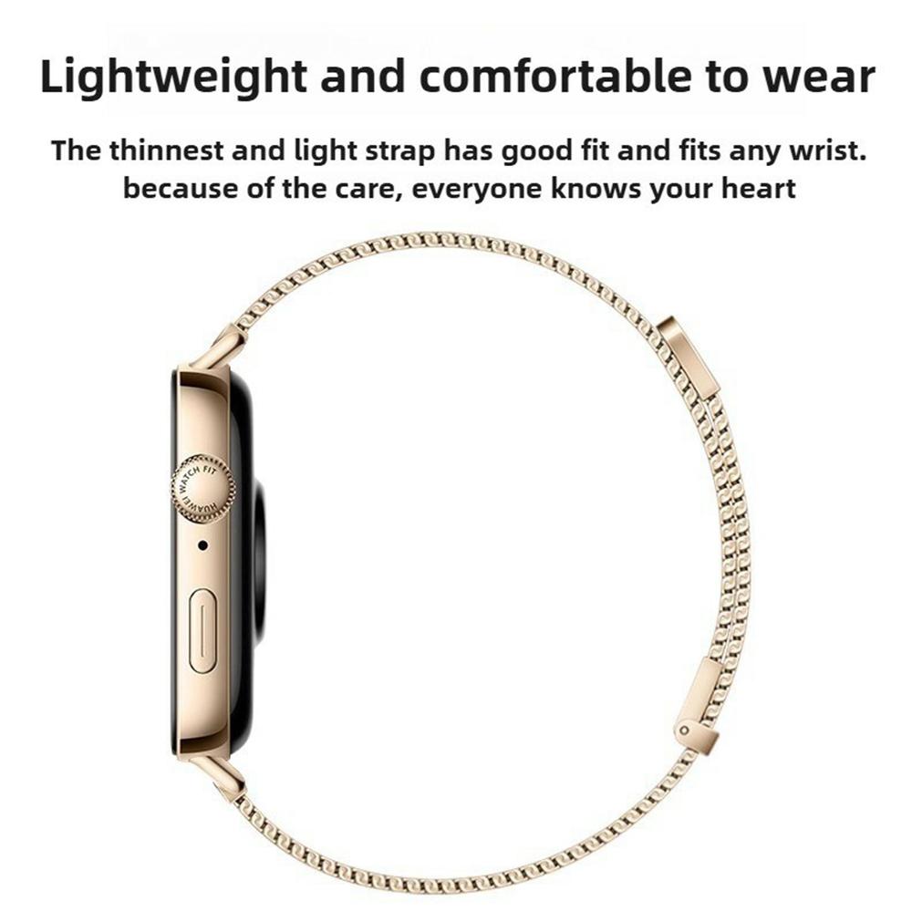 For Huawei Watch Fit 4/Fit 4 Pro/Fit 3 Replacement Strap Stainless Steel Milanese Magnetic Watch Band
