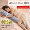 Water-Filled Extra-Long Hot Water Bottle for Warming Feet, Stomach, Neck, and Hands; Extended Length for Shoulder and Neck Warmth
